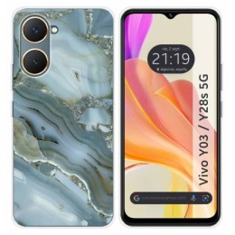 Funda Silicona para Vivo Y03 / Y28s 5G diseño Mármol 09 Dibujos
