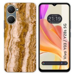 Funda Silicona para Vivo Y03 / Y28s 5G diseño Mármol 10 Dibujos
