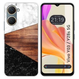 Funda Silicona para Vivo Y03 / Y28s 5G diseño Mármol 11 Dibujos
