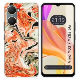 Funda Silicona para Vivo Y03 / Y28s 5G diseño Mármol 12 Dibujos