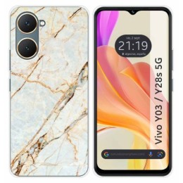 Funda Silicona para Vivo Y03 / Y28s 5G diseño Mármol 13 Dibujos