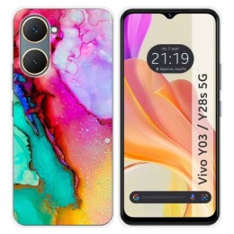 Funda Silicona para Vivo Y03 / Y28s 5G diseño Mármol 15 Dibujos