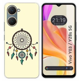 Funda Silicona para Vivo Y03 / Y28s 5G diseño Atrapasueños Dibujos