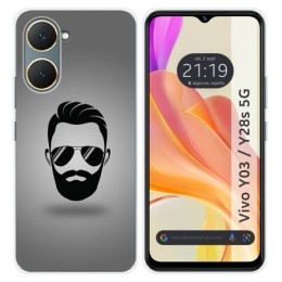 Funda Silicona para Vivo Y03 / Y28s 5G diseño Barba Dibujos