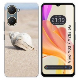 Funda Silicona para Vivo Y03 / Y28s 5G diseño Concha Dibujos
