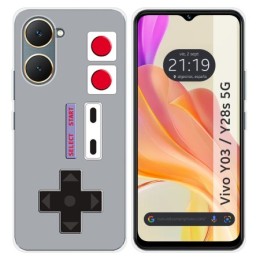 Funda Silicona para Vivo Y03 / Y28s 5G diseño Consola Dibujos