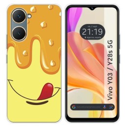 Funda Silicona para Vivo Y03 / Y28s 5G diseño Helado Vainilla Dibujos