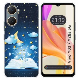 Funda Silicona para Vivo Y03 / Y28s 5G diseño Libro Cuentos Dibujos