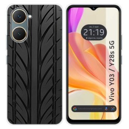 Funda Silicona para Vivo Y03 / Y28s 5G diseño Neumatico Dibujos