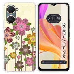 Funda Silicona para Vivo Y03 / Y28s 5G diseño Primavera En Flor Dibujos