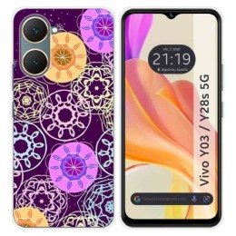 Funda Silicona para Vivo Y03 / Y28s 5G diseño Radial Dibujos
