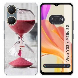 Funda Silicona para Vivo Y03 / Y28s 5G diseño Reloj Dibujos