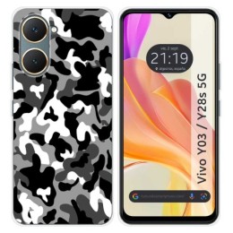 Funda Silicona para Vivo Y03 / Y28s 5G diseño Snow Camuflaje Dibujos