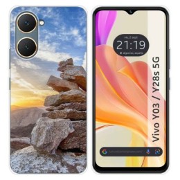 Funda Silicona para Vivo Y03 / Y28s 5G diseño Sunset Dibujos