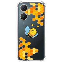 Funda Silicona Antigolpes para Vivo Y03 / Y28s 5G diseño Abeja Dibujos