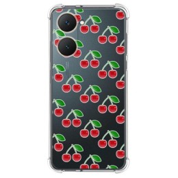 Funda Silicona Antigolpes para Vivo Y03 / Y28s 5G diseño Cerezas Dibujos