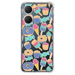 Funda Silicona Antigolpes para Vivo Y03 / Y28s 5G diseño Dulces 02 Dibujos
