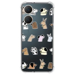 Funda Silicona Antigolpes para Vivo Y03 / Y28s 5G diseño Perros Dibujos