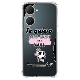 Funda Silicona Antigolpes para Vivo Y03 / Y28s 5G diseño Vaca Dibujos
