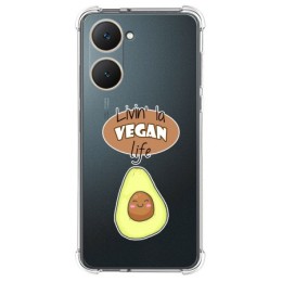 Funda Silicona Antigolpes para Vivo Y03 / Y28s 5G diseño Vegan Life Dibujos