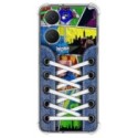 Funda Silicona Antigolpes para Vivo Y03 / Y28s 5G diseño Zapatillas 14 Dibujos