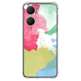 Funda Silicona Antigolpes para Vivo Y03 / Y28s 5G diseño Acuarela 02 Dibujos