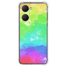Funda Silicona Antigolpes para Vivo Y03 / Y28s 5G diseño Acuarela 03 Dibujos