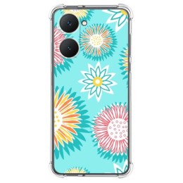 Funda Silicona Antigolpes para Vivo Y03 / Y28s 5G diseño Flores 05 Dibujos