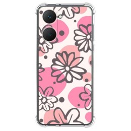 Funda Silicona Antigolpes para Vivo Y03 / Y28s 5G diseño Flores 09 Dibujos