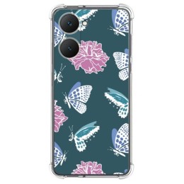 Funda Silicona Antigolpes para Vivo Y03 / Y28s 5G diseño Flores 10 Dibujos
