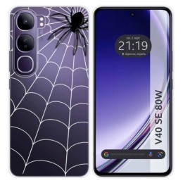 Funda Silicona Transparente para Vivo V40 SE 5G 80W diseño Araña Dibujos