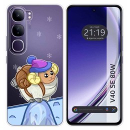 Funda Silicona Transparente para Vivo V40 SE 5G 80W diseño Cabra Dibujos