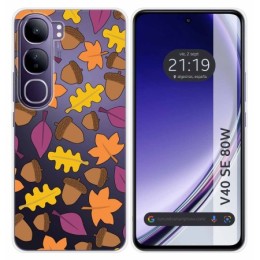 Funda Silicona Transparente para Vivo V40 SE 5G 80W diseño Otoño Dibujos