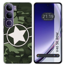 Funda Silicona para Vivo V40 SE 5G 80W diseño Camuflaje 01 Dibujos