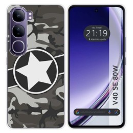 Funda Silicona para Vivo V40 SE 5G 80W diseño Camuflaje 02 Dibujos