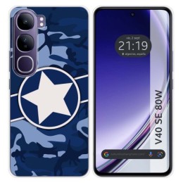 Funda Silicona para Vivo V40 SE 5G 80W diseño Camuflaje 03 Dibujos