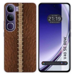 Funda Silicona para Vivo V40 SE 5G 80W diseño Cuero 01 Dibujos