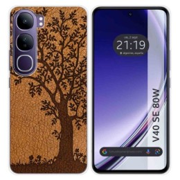 Funda Silicona para Vivo V40 SE 5G 80W diseño Cuero 03 Dibujos
