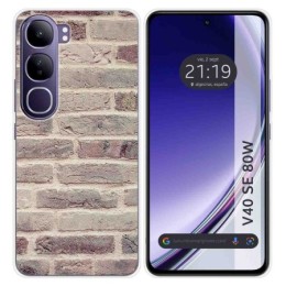 Funda Silicona para Vivo V40 SE 5G 80W diseño Ladrillo 01 Dibujos
