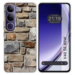 Funda Silicona para Vivo V40 SE 5G 80W diseño Ladrillo 03 Dibujos