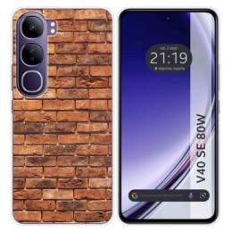Funda Silicona para Vivo V40 SE 5G 80W diseño Ladrillo 04 Dibujos