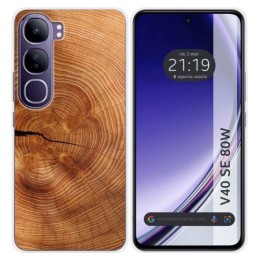 Funda Silicona para Vivo V40 SE 5G 80W diseño Madera 04 Dibujos