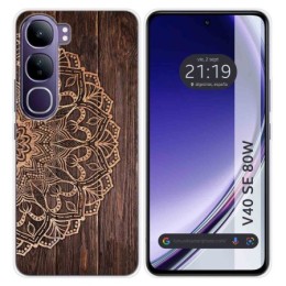 Funda Silicona para Vivo V40 SE 5G 80W diseño Madera 06 Dibujos