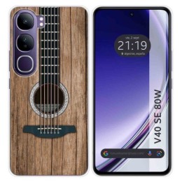 Funda Silicona para Vivo V40 SE 5G 80W diseño Madera 11 Dibujos