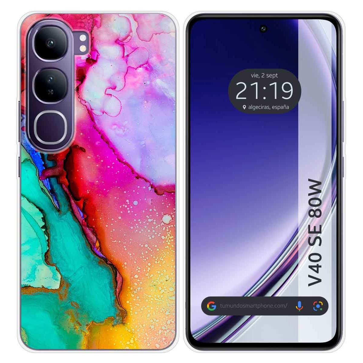 Funda Silicona para Vivo V40 SE 5G 80W diseño Mármol 15 Dibujos