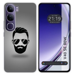 Funda Silicona para Vivo V40 SE 5G 80W diseño Barba Dibujos