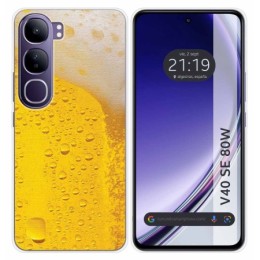 Funda Silicona para Vivo V40 SE 5G 80W diseño Cerveza Dibujos