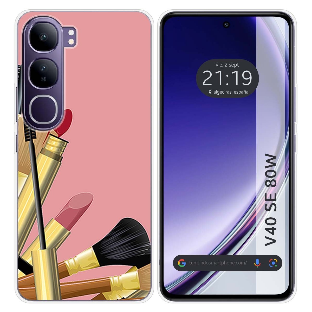 Funda Silicona para Vivo V40 SE 5G 80W diseño Brochas Dibujos