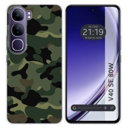 Funda Silicona para Vivo V40 SE 5G 80W diseño Camuflaje Dibujos