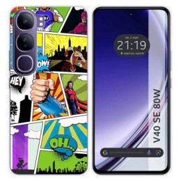 Funda Silicona para Vivo V40 SE 5G 80W diseño Comic Dibujos